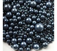 85g/3oz Decorazioni per torte nere, perle nere, adatte per decorare torte, gelati, biscotti, ciambelle e dolci fai-da-te. Perfette per Natale, Ognissanti, feste di compleanno e forniture per matrimoni