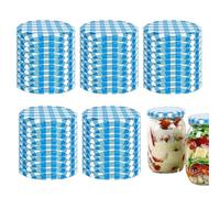 85MM Jar Lids - 50PCS Reusable Metal Canning Caps, Leak Proof Regular Mouth Food Storage Covers for Jams Fruits Yogurt Oats Coffee Tea | Kitchen Pantry Supplies