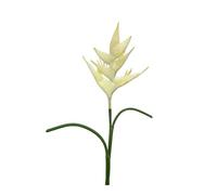 86 cm grande uccello del paradiso Heliconia stelo fiori artificiali, 7 petali fiori finti permanenti, piante vegetali interni esterni, ghirlanda per casa, veranda, decorazione per matrimoni (bianco)