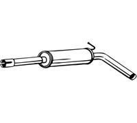 Silenziatore centrale BOSAL 233-477