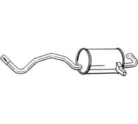 101 CV SILENZIATORE POSTERIORE PER RENAULT Megane II Tre VOL LM0/1 1.5 dCi KW 74