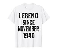 86 Decorazioni di Compleanno Uomini 86 Anni Novembre 1940 86° Compleanno Maglietta