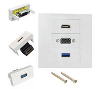 86 millimetri Multimedia VGA HDTV USB Piastra a parete audio composito Video Pannello a parete Spine dirette Non Necessita di Saldatura Facile installazione Pannello multimediale