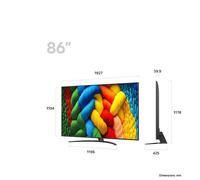 LG NanoCell AI NANO81 86 pollici, Smart TV 4K, Processore α7 Gen8, Tecnologia NanoCell, webOS con AI e telecomando puntatore AI, Filmmaker mode, Gaming con VRR 4K@60Hz, 86NANO81A6A 2025