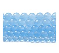 86 perline distanziali in acquamarina blu e calcedonio, 4 mm, per la creazione di gioielli, bracciali e collane