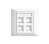 86 tipi porta bianca RJ45 della piastra frontale 1/2/4 dei porti della parete della rete per il cablaggio della struttura (10, 4 porti)