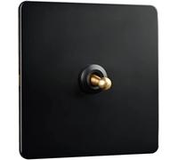 86 Wall Type Solid Copper Lever Toggle Light Switch, 1-4 Gang 2 Way Up And Down Manual Household Wall Switch(1 Gang)