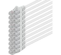 86257 10X 0,25M White Cavo Di Rete Cat6 Cat 6 Ethernet LAN 1000 Mbit/S RJ45