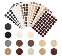 864 Pezzi/16 Fogli Tappi Coprivite Adesivi, Foro Vite Adesivi, Copriforo Vite Copre Adesivi Ø 21 mm, Copriviti Adesivi, Tappi Adesivi Copri Viti, Vite Copertura Adesivi con Effetto Legno, 14 Colori