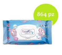 864 Salviette Neonato Profumo TALCO Imbevute Bimbi Cambio Detergenti