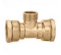 865525 DECA - Raccordo a tee ridotto, in ottone 25 x 3/4 M x 1/2 F CALEFFI