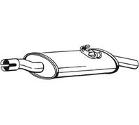 87 CV SILENZIATORE POSTERIORE PER VW Passat Variant 33B 1.8 KW 64 CV 87