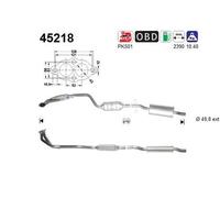 As 45218 Catalizzatore per BMW E46