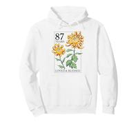 87 Years Loved And Blessed - Timbro Floreale per 87° Compleanno Felpa con Cappuccio