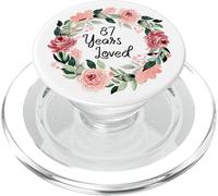 87 Years Loved Women Men 87 Years Old 87th Birthday PopSockets PopGrip per MagSafe