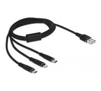 87155 cavo USB 1 m USB 2.0 USB A Micro-USB B/Lightning/Apple 30-pin Nero Nero, 1 m, USB A, Micro-USB B/Lightning/Apple 30-pin, USB 2.0, Nero