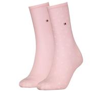 Tommy Hilfiger 8719965009202 TH - Calzini da donna DOT 2P, Rosa chiaro, 39-42