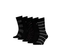 8719965009202 TH - Calzini da uomo, 5P, con strisce, Nero, 43-46