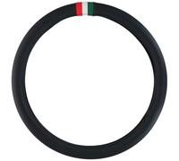 8719965025028 All Ride Coprivolante Auto e Camion 44-46cm - Coprivolante con Bandiera Italiana - Protezione Volante Spessore 10cm - Accessori Auto Interno - Nero