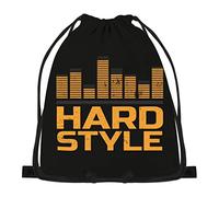 874 Sacca Sportiva, Equalizzatore Hardstyle Coulisse Tasche Fashion Zaino Stampa Borsa Sportiva da Palestra per Donna Scuola 36X42Cm