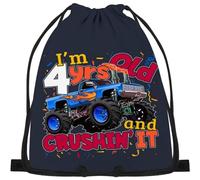 874 Sacca Sportiva, Regalo di Design per Camion Mon-Ster per Il Compleanno di Un Bambino di 4 Anni Sacca Zaino con Coulisse Zainetti Unisex Sacco Sportive per Vacanze Nuoto 36X42Cm