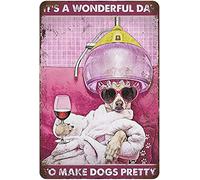 874 Targa In Metallo Stylees È Una Giornata Meravigliosa Per Rendere I Cani Un Bel Salone Di Toelettatura Per Cani Targhe Metallo Decorative Poster Segno Lamiera Retrò Targa Con Stampe Per S