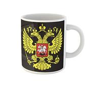 874 Tazza La Russia È L'Aquila Russa A Due Teste, Simbolo Dell'Impero Stampata Tazze Divertenti Tazze Mug 330Ml Per Caffè E Tè,Donna,Festa