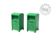 87train 221031 - set di 2 contenitori per raccolta indumenti usati colore verde