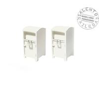 87train 221033 - set di 2 contenitori per raccolta indumenti usati colore bianco