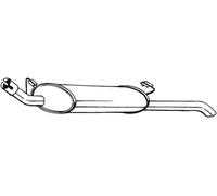 88 CV SILENZIATORE POSTERIORE PER OPEL Vectra A J89 1.8 S KW 65 CV 88