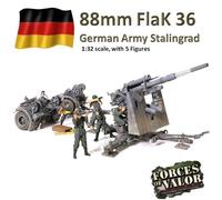 88 mm FlaK 36, esercito tedesco, Stalingrado, ForcesOfValor 1:32 801008A con ...