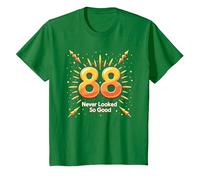 88 Never Looked So Good, Regalo di Compleanno Maglietta, Bambini, Verde Mela, 12 Anni