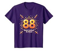 88 Never Looked So Good, Regalo di Compleanno Maglietta, Bambini, Viola, 12 Anni