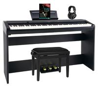 88 Tasti Dinamici Tastiera Stage Piano USB MIDI con Base di Legno e Panca Nero