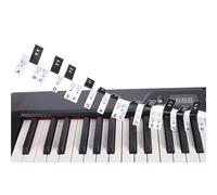 88 tasti rimovibili per pianoforte e tastiera, adesivi per principianti, adesivi per tastiera, marcatori per imparare e praticare etichette rimovibili facili da installare