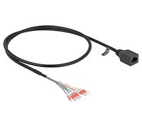 88005 Adattatore RJ45 Presa RJ45,1pin pin header x8 0,5m PVC nero DELOCK