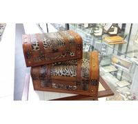 88232 SET 2 BAULE BAULETTO SCATOLA DECORO TIGRATO LUX NOVITA' TOPSHOP