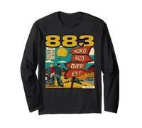 883 Nord Sud Ovest EST Tee Maglia a Manica
