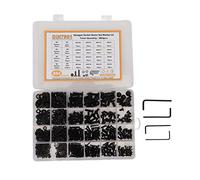 884PCS M2 M3 M4 M5 Kit rondelle dado vite esagonale in acciaio al carbonio nero Elementi di fissaggio di alta qualità per macchinari, elettronica, elettrodomestici