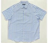 89,50 $ Hart Schaffner Marx Camicia A Maniche Corte In Cotone, Blu/Bianco, XL