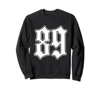 #89 Bianco Numero 89 Latino Sport Fan Team Cholo Easy Felpa