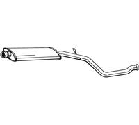 89 CV SILENZIATORE CENTRALE PER PEUGEOT 206 2 VOL/Cod Sp 2A/C 1.6i KW 65 CV 89