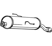 89 CV SILENZIATORE POSTERIORE PER PEUGEOT 206 2 VOL/Cod Sp 2A/C 1.6i KW 65 CV 89