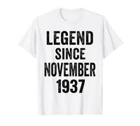 89 Decorazioni Compleanno Uomini 89 Anni Novembre 1937 89° Compleanno Maglietta