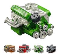 89%-Gasoline Ohv V8 Small-Block Engine Model Kits, V8 Engine Kit Gas, Mini 8 Model Engin s Kits, Car Engin Mode Ki , Build Your Own Stem 8 Mode Engin for Adults (green)