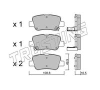 898.0 TRUSTING Kit pastiglie freno, Freno a disco per TOYOTA