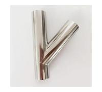 89mm 3.5" Pipe OD Butt Welding Oblique Y-Shaped 3 Way SUS 304 Stainless Fitting Spliter Homebrew Beer Wine