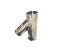 89mm Pipe OD 3.5" Tri Clamp Oblique Y Shaped 3 Way SUS 304 Stainless Fitting Spliter Homebrew Beer Wine