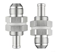 8AN maschio svasato paratia a 3/8 tubo flessibile adattatore raccordo per sistemi di serbatoi del carburante, lega di alluminio, compatibile con linee in gomma nylon plastica