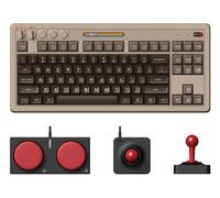 8Bitdo C64 Edition tastiera Gaming USB + RF Senza fili + Bluetooth QWERTY Inglese britannico Grigio - Nouvo